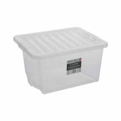 3 Pack Plastic Storage Boxes Clear Home Stacker Boxes With Lids
