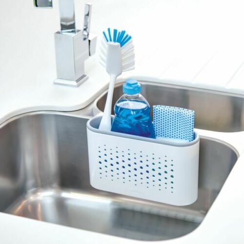 Kitchen Sink Side Washing Up Utensils Tidy Storage Organiser Caddy, White