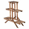 5 Pot Plant Stand Outdoor Indoor Flower Rack Display Shelf Holder Wooden Storage