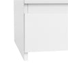 White Bedside Table with 3 Drawers Large Storage Nightstand Table 45x35x60.5cm