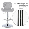 2× Grey Bar Stools Swivel Kitchen Breakfast Bar Stool Chair PU Leather Gas Lift