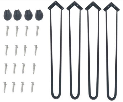 4 x Hairpin Legs / Hair Pin Legs Set for Furniture Bench Desk Table Metal Steel