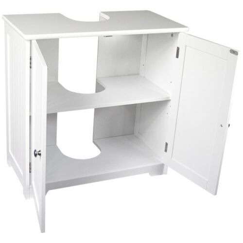 Bathroom Sink Cabinet Under Basin Unit Cupboard Storage Furniture White