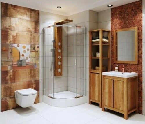 Bathroom Vanity Unit 800mm 80cm Floor Standing Sink Cabinet & Basin Classic Oak