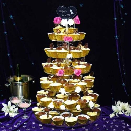 Clear Acrylic Round Cupcake Stand Display WeddingParty 5/6/7 tier Cup Cake Stand