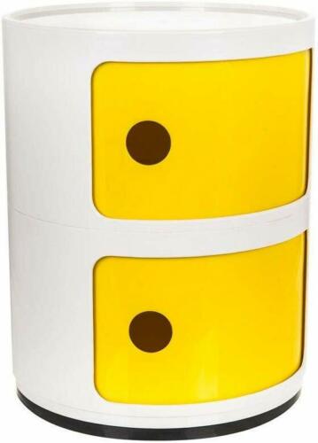 2 TIER SMALL ROUND TOP SIDE/END COFFEE LOUNGE TABLE STORAGE OFFICE BATHROOM UNIT