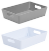Small Large Rectangle Plastic Storage Baskets Boxes Tray Kitchen Home Office