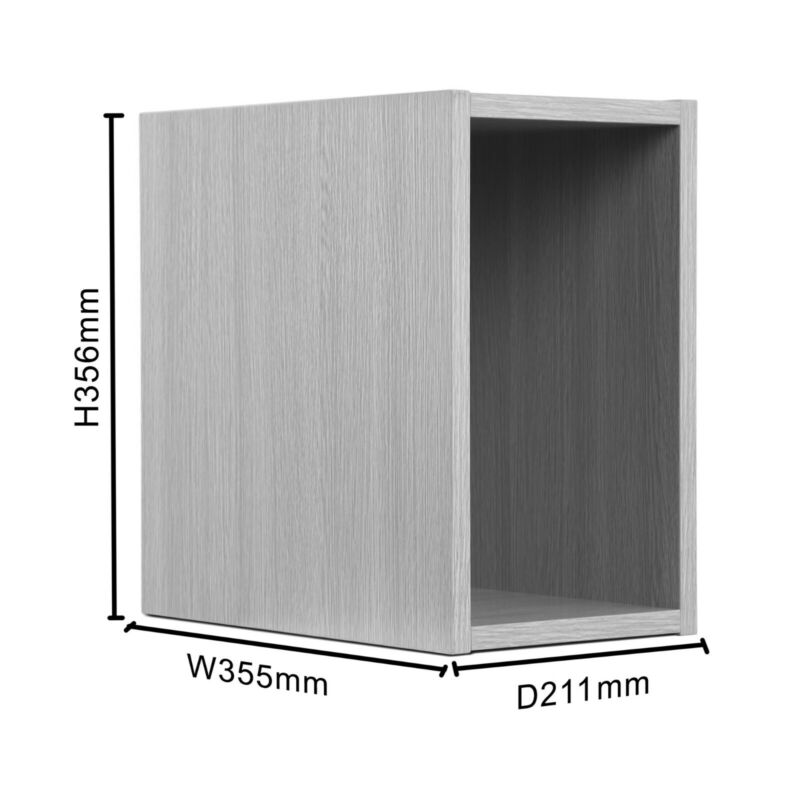 Vinyl LP Music Record Storage Box Cube 12" Cabinet Case Unit Rack Display Oak
