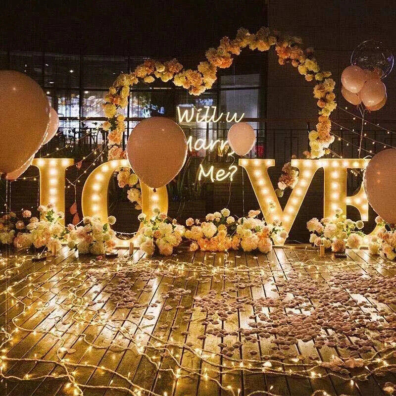 2.8M Heart-shape Balloon Arch Backdrop Flower Display Stand Frame Wedding Party