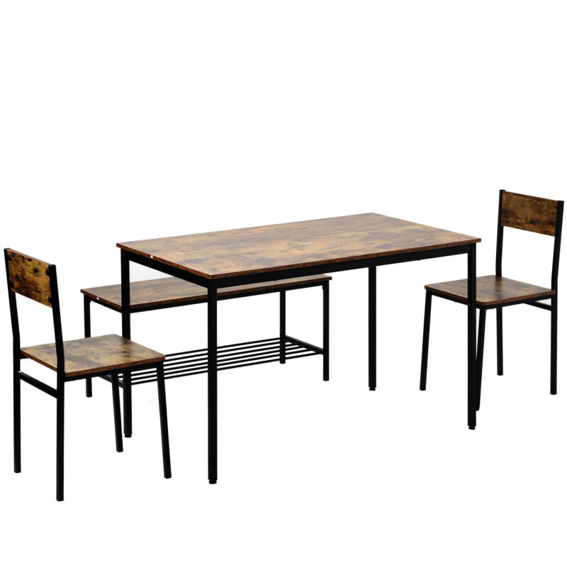 Dining Table With 2/4 Chairs Bench Set 4/6 Seater Home Kitchen Room Furniture MR
