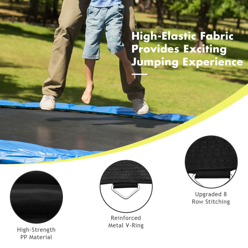 8/10/12FT Replacement Round Jumping Pad Trampoline Mat Spring Cover Mat