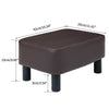 Faux Leather Padded Stool Bench Footstool Pouffe Footrest Footstool Ottoman