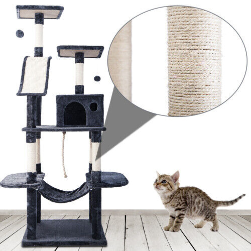Cat Tree 170cm Cat Tower Activity Centre Scratching Post for Large Cat Kitten MI