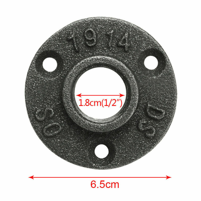 1-150x BSP Malleable Iron Pipe Fittings Wall Mount Floor Flange 1/2" 3/4" 1" UK