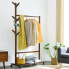 Heavy Duty Clothes Hanging Rail Clothing Coat Stand with Shoe Rack Shelf