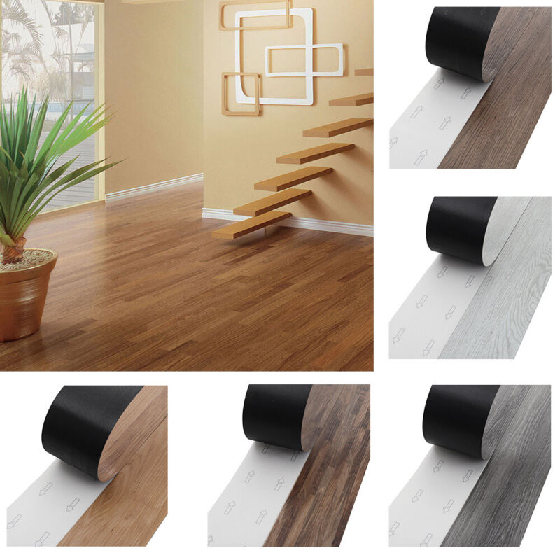 36pcs Waterproof PVC Flooring Planks Self-adhesive Floor Tile Multi Colours uk
