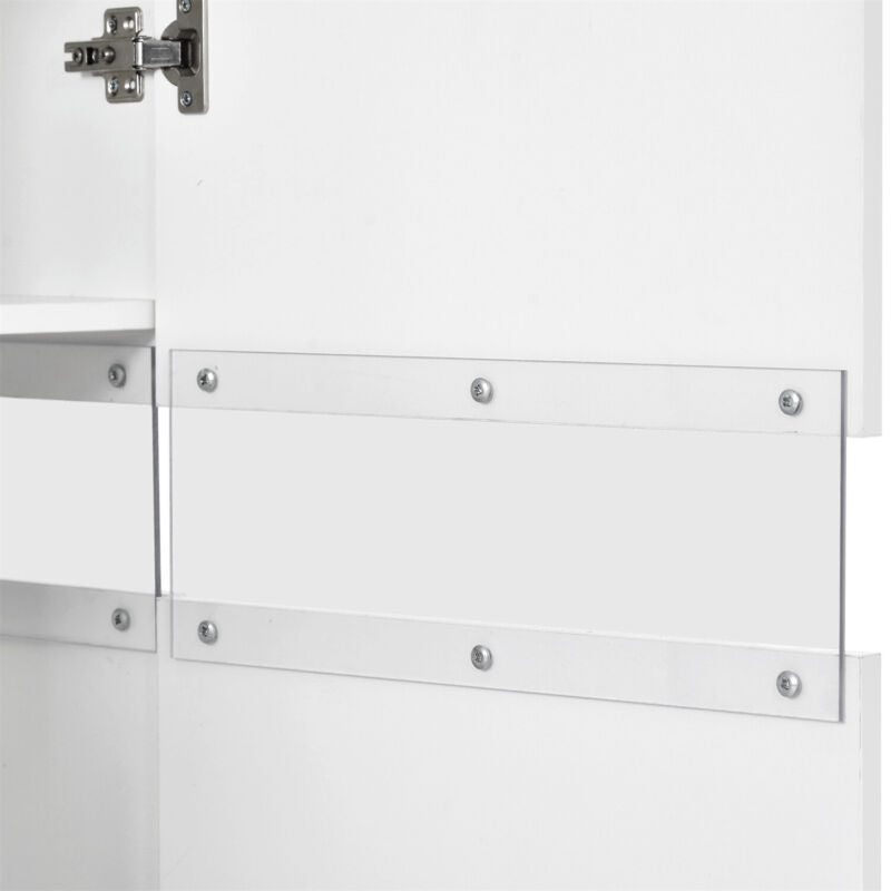 Modern Cabinet Cupboard Sideboard TV Unit High Gloss 2 Doors 4 Drawers With LED