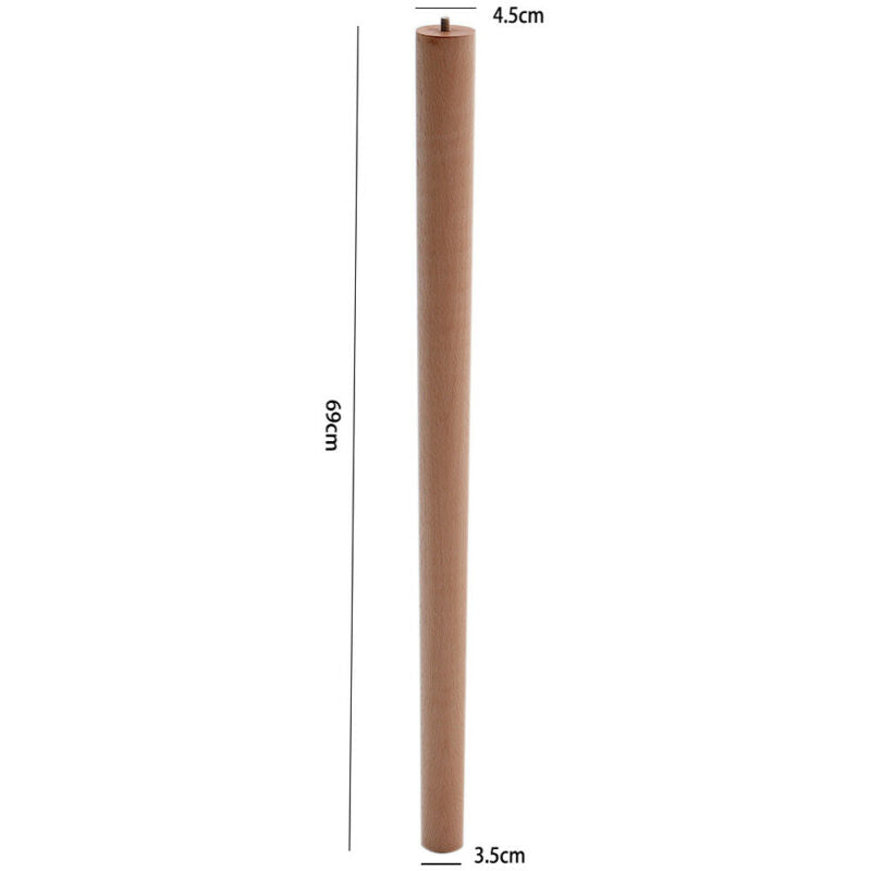 4x Wooden Furniture Legs Tapered Beech/Oak Feet For Table/Chair/So