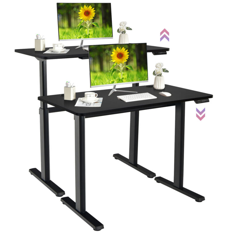 Electric Standing Desk Sit to Stand Workstation Ergonomic Computer Table W/ USB