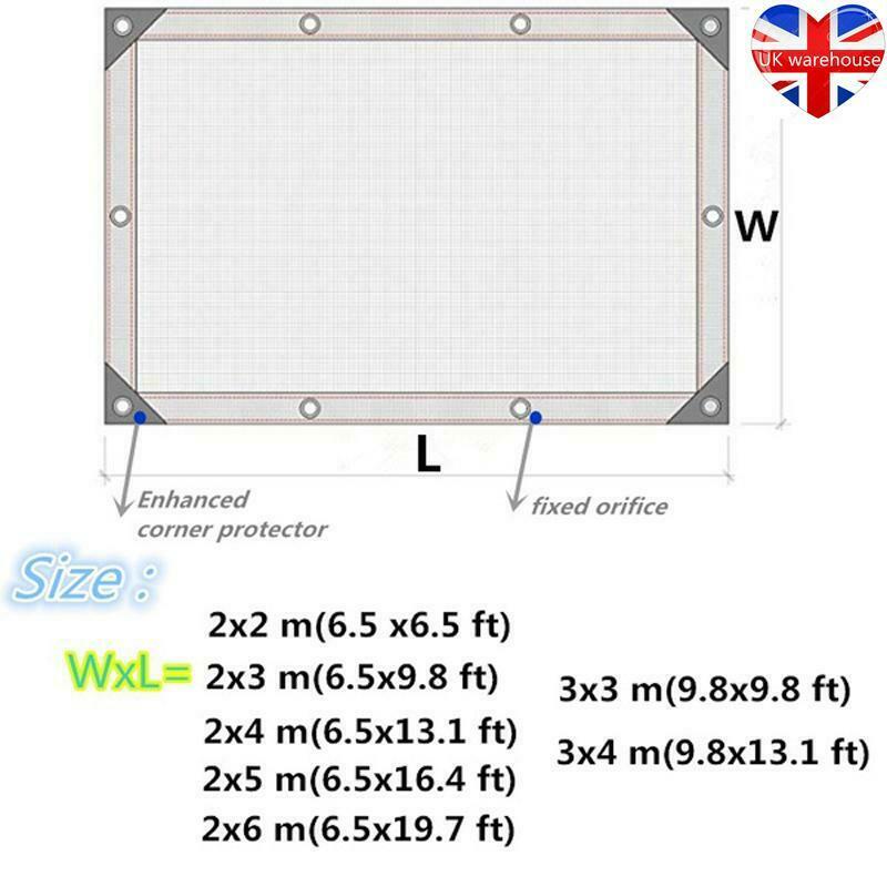 Sun Shade Sail Canopy Garden Patio Awning 98% UV Block Sunscreen Outdoor Screen