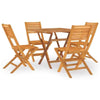 5 Piece Garden Dining Set Solid Wood Teak I6Q5