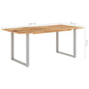 Dining Table 180x90x76 Solid Acacia Wood J4L5