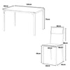 4 Seater Kitchen Dining Table and Chairs Space Saving Furniture Set Furniture