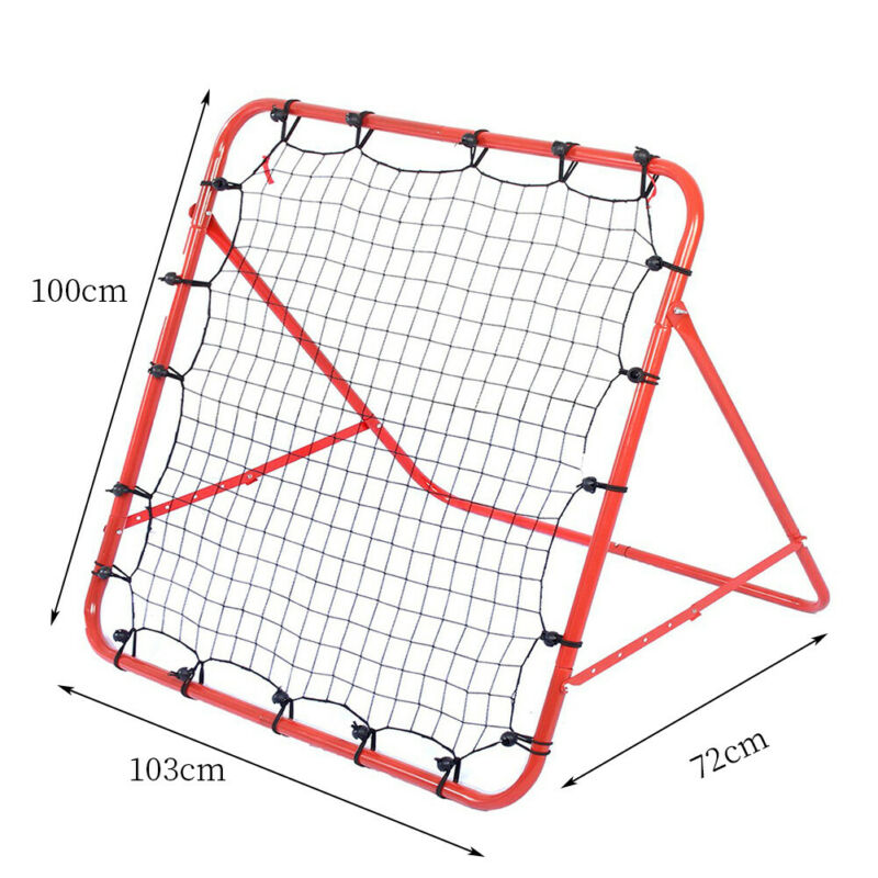 Football Training Net Kickback Soccer Target Goal Kid Adjustable Rebounder Net