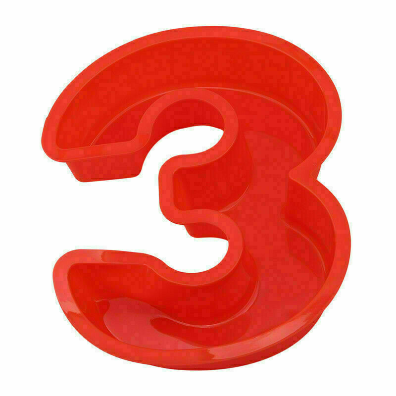 2 size Silicone Number Cake Tin Mould Birthday Anniversary 0 1 2 3 4 5 6 7 8 DIY