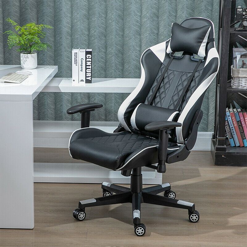 Racing Chair Gaming Chair Office Chair with Headrest Lumbar Pillow Adjustable BN