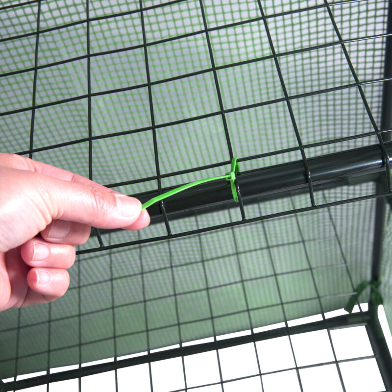 Greenhouse Garden Grow House PE Outdoor Green Steeple House w/ Shelf Plant Tent