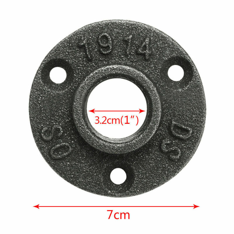 1-150x BSP Malleable Iron Pipe Fittings Wall Mount Floor Flange 1/2" 3/4" 1" UK