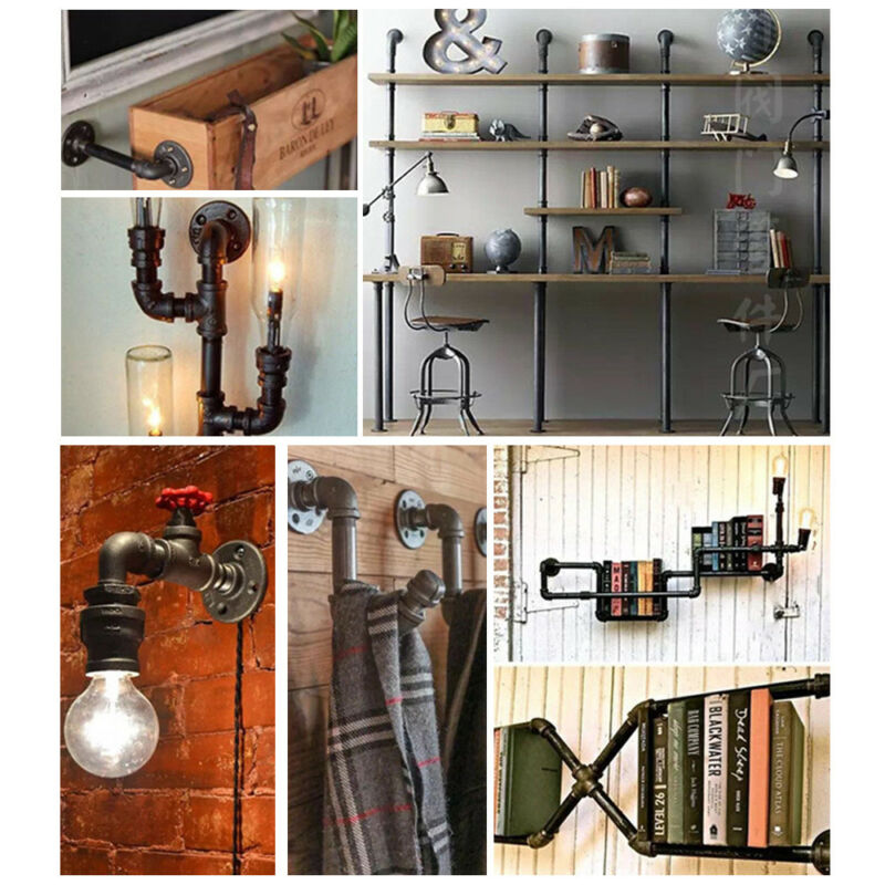 1-150x BSP Malleable Iron Pipe Fittings Wall Mount Floor Flange 1/2" 3/4" 1" UK