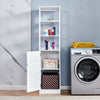 Floor Storage Cabinet Storage Units w/ Door Cupboard & Open Shelves Hallway Home