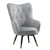 Grey Wing Back Occasional Chair Tub Armchair Living Room Fireside Sofa Lounge BN