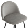 2x Breakfast Barstools w/ Velvet Padded Backrest High Counter Stools Restaurant