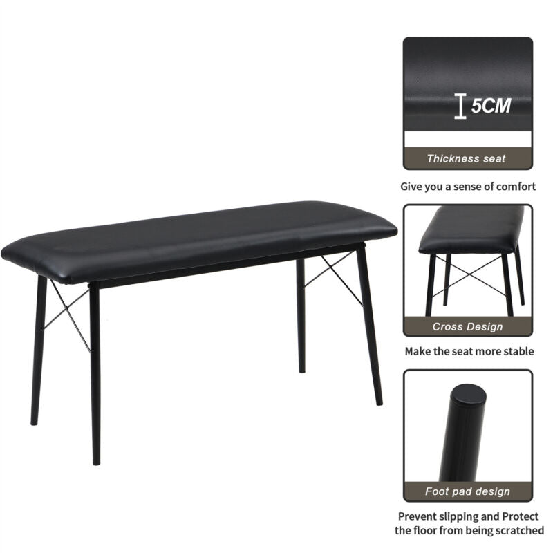 Dining Table and 2 Chairs Bench Set Industrial Kitchen Dining Table Set MP