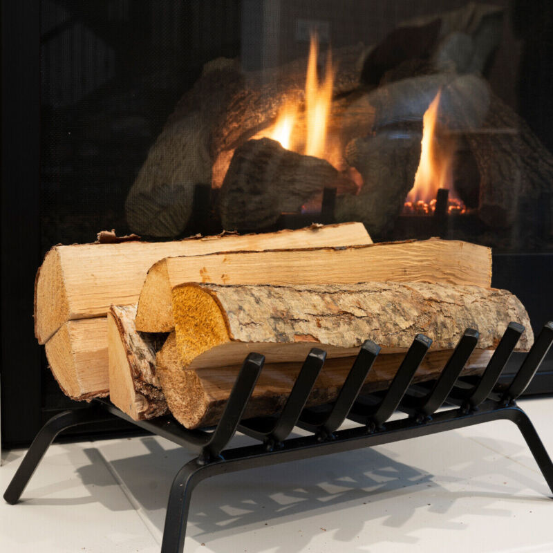 Cast Iron Fireplace Log Holder Grate