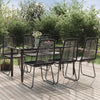 7 Piece Garden Dining Set Black I6L0