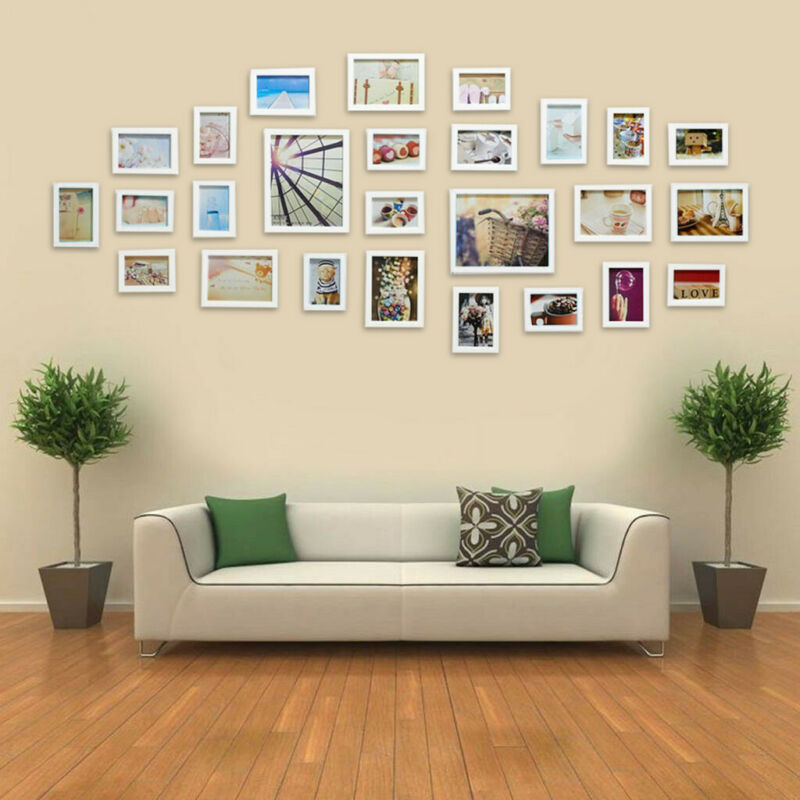 15pcs Wood Wooden Effect Multi Picture Photo Frames Collage Set Various Colors