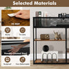 4-Tier Console Table Slim Long Sofa Side Table Industrial Entryway Table Wire