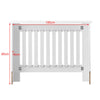 109cm MDF Radiator Cover Wall Cabinet Wide Wood Slats Vertical Grill White DIY