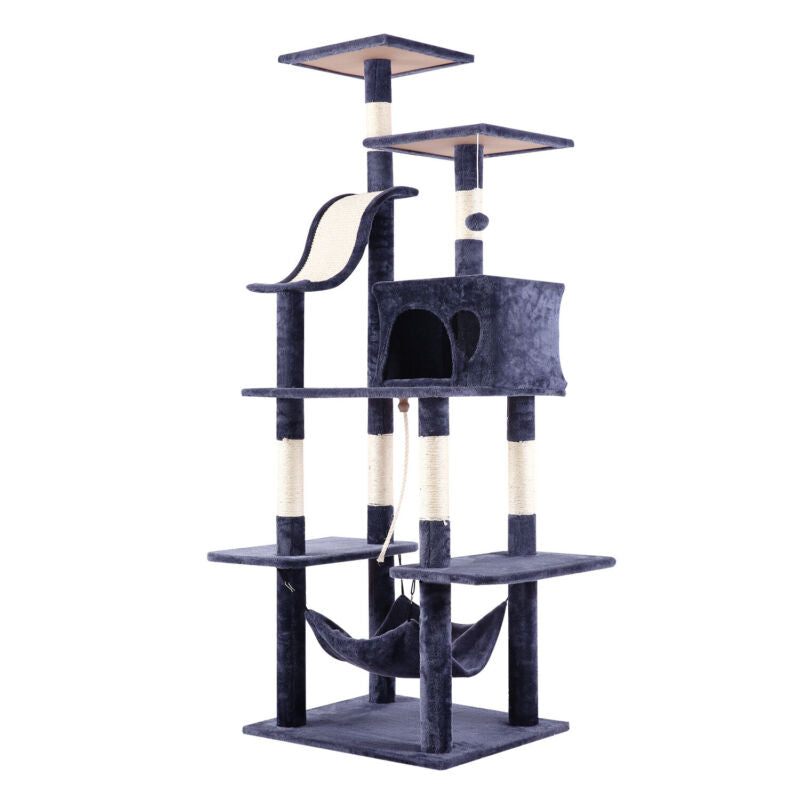 Cat Tree 170cm Cat Tower Activity Centre Scratching Post for Large Cat Kitten MI