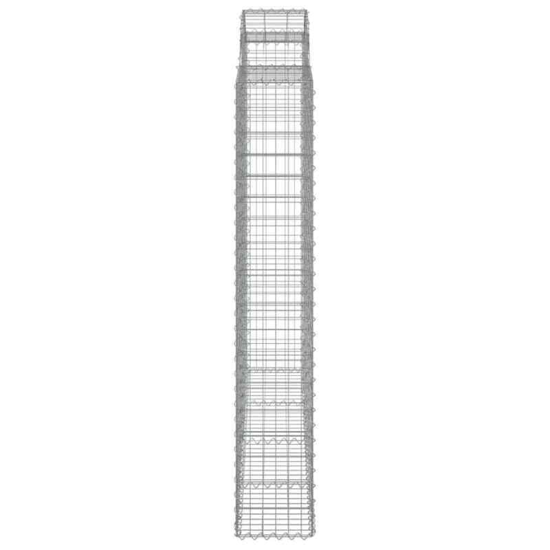 Arched Gabion Baskets 3 pcs 200x50x180/200 Galvanised Q5Q7