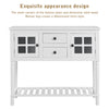 Console Table With Shelf Drawers Sofa Table Hallway Living Room Furniture White