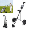 3 Wheel Golf Trolley - Manual Push / Pull Golf Cart Bag Holder Trolley (No Bag)