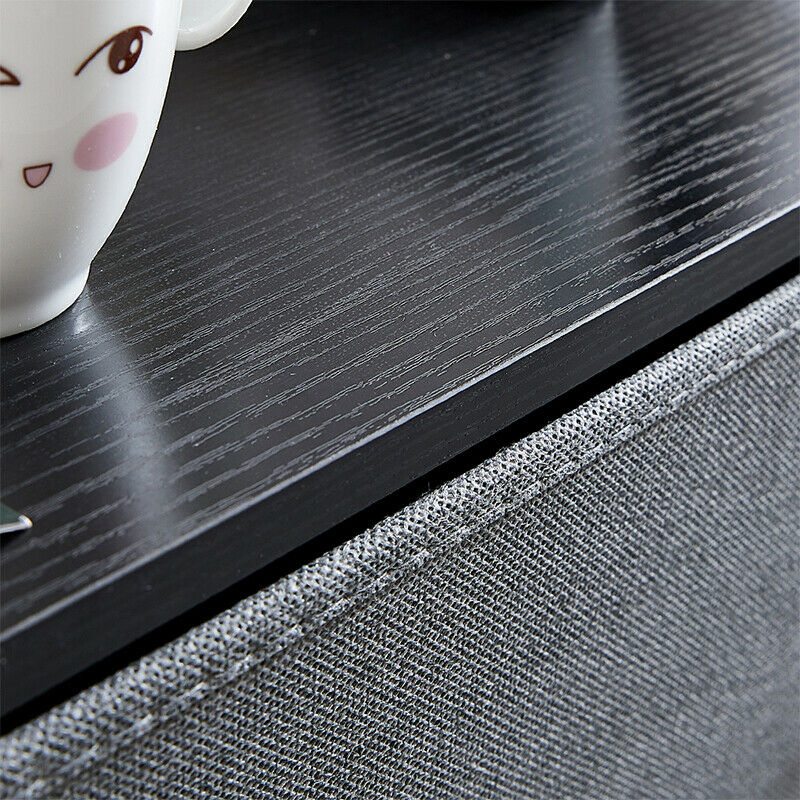 Fabric Bedside Table Cabinet Storage Unit Metal Frame Chest Of 7 Drawers Home BN