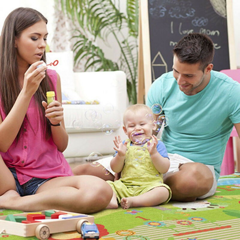 2 Sides Large Baby Crawling Blanket Soft Play Mat Floor Rug Kids Activity Carpet