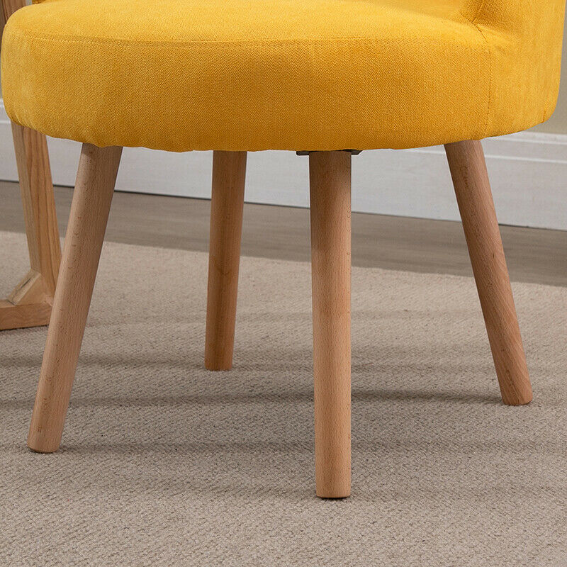 2 Pcs Fabric Velvet Accent Chairs Armchairs Padded Seat Home Office Living Room