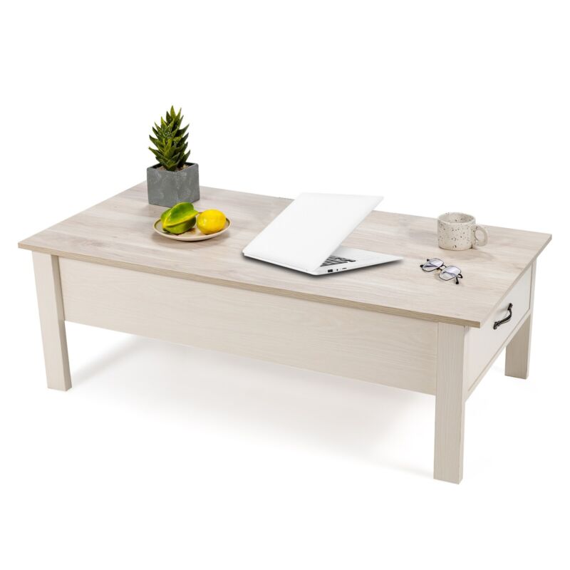 120cm Lift Top Coffee Table Modern Wooden Lift Top Dining Table Living Room